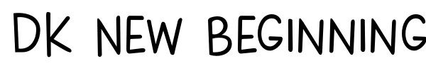 DK New Beginnings font preview